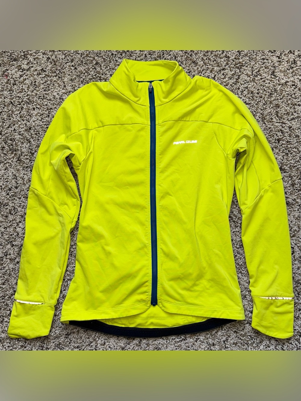 PEARL iZUMi Women M Attack Thermal Cycling Jersey Screaming Yellow Flawed
